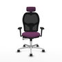 PIQUERAS Y CRESPO Silla de oficina Jorquera con mecanismo Sincro/Traslack, Morado y Negro