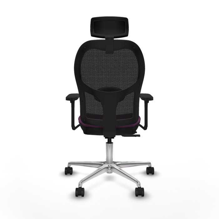PIQUERAS Y CRESPO Silla de oficina Jorquera con mecanismo Sincro/Traslack, Morado y Negro
