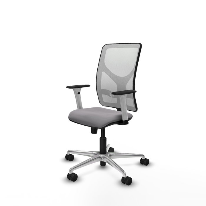 PIQUERAS Y CRESPO Silla de oficina Motilla con mecanismo Sincro, Gris y Blanco