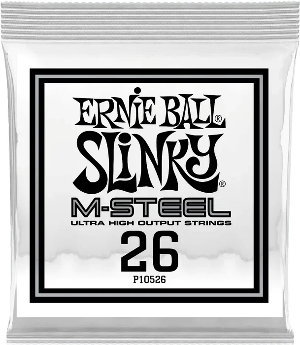Ernie Ball Cuerda Eléctrica Slinky M-Steel .026 (Set de 6) (Set de 6)