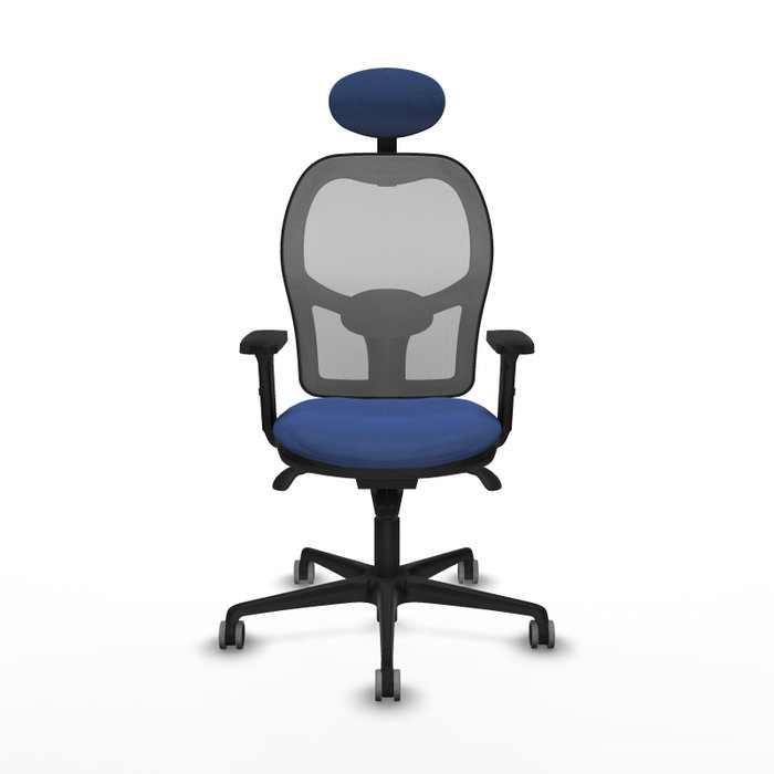 PIQUERAS Y CRESPO Silla de oficina Jorquera con mecanismo Sincro, Azul marino y Gris