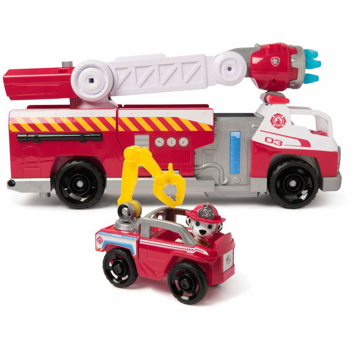 Spinmaster Paw Patrol Marshall Deluxe Fire Truck con figura y vehículo mini