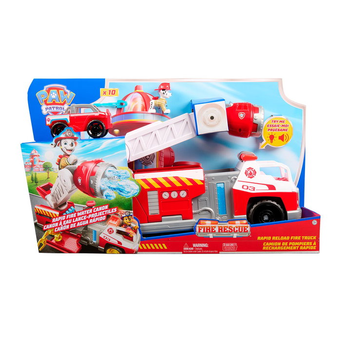 Spinmaster Paw Patrol Marshall Deluxe Fire Truck con figura y vehículo mini