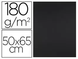 Liderpapel Cartulina Negro 50x65 cm 180g/m2 Paquete 25 Hojas