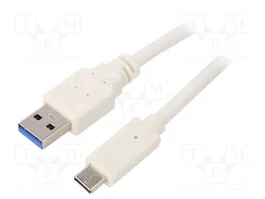 GEMBIRD Cable USB 3.0 de USB A a USB C, 1m, Blanco