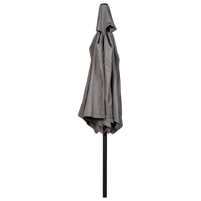 OUTFIT Sombrilla Inclinable Modelo Joakim Gris, Diámetro 300 cm, Mástil 48 mm, 6 Varillas, Tela UV50+, Manivela, Aluminio y Acero