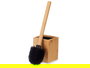 Berilo Escobillero de Bambú con Escobilla, para Baño o Cocina, 10x35x9 cm (Set de 12)