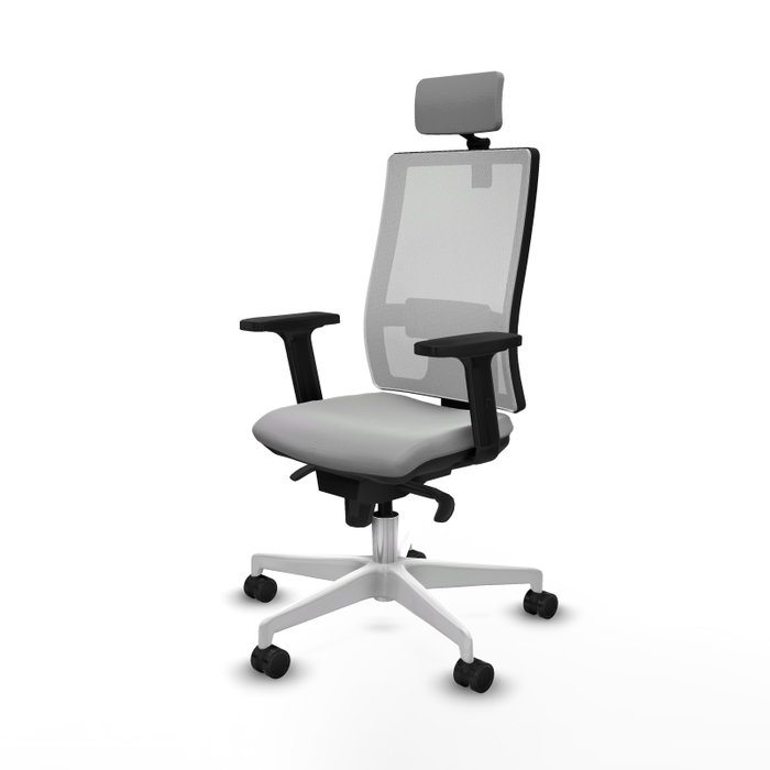 PIQUERAS Y CRESPO Silla de oficina Horna Gris claro y Blanco