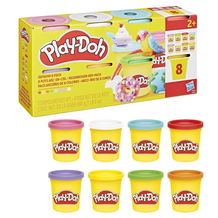 Hasbro Set de 8 Botes de Plastilina Play-Doh para Niños, Modelos Surtidos
