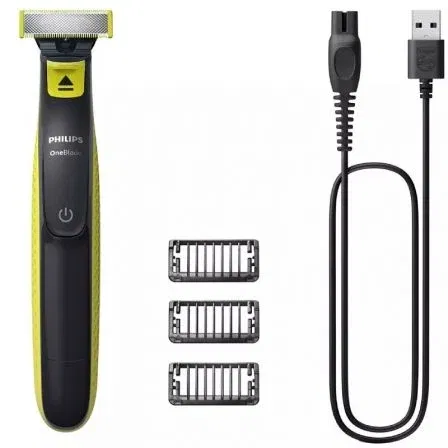 Philips Cortabarbas Oneblade QP2724/10 Recortador, Perfilador y Afeitador Híbrido con 3 Accesorios de Barba Incipiente Philips Cortabarbas Oneblade QP2724/10 Recortador, Perfilador y Afeitador Híbrido con 3 Accesorios de Barba Incipiente