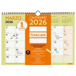 Finocam Calendario De Pared Para Escribir A4 Mv Grafik 2026