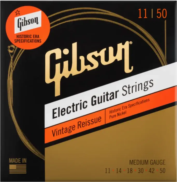 Gibson Eléctrica Nickel Pure Vintage Reissue Medium 11-50 Juego de Cuerdas para Guitarra Eléctrica Gibson Eléctrica Nickel Pure Vintage Reissue Medium 11-50 Juego de Cuerdas para Guitarra Eléctrica
