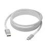 Dbramante1928 CB25ACGR7118 Cable USB 2.0 USB-A a USB-C 2.5 m Blanco Trenzado, Transferencia de Datos 480 Mbit/s, Potencia de Carga Hasta 36W