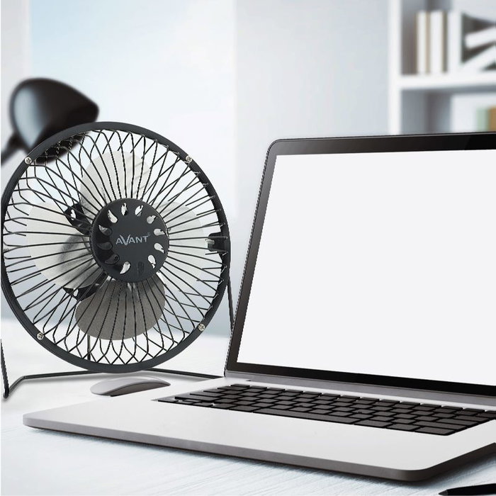 AVANT Ventilador USB de 6 Pulgadas, 3W, Negro