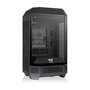 Thermaltake The Tower 250 Mini Torre para PC, Chasis Negro y Blanco Mini-ITX con Ventana Lateral y Pantalla LCD de 3.9 Pulgadas, SPCC, 7.1 kg