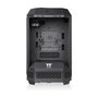 Thermaltake The Tower 250 Mini Torre para PC, Chasis Negro y Blanco Mini-ITX con Ventana Lateral y Pantalla LCD de 3.9 Pulgadas, SPCC, 7.1 kg