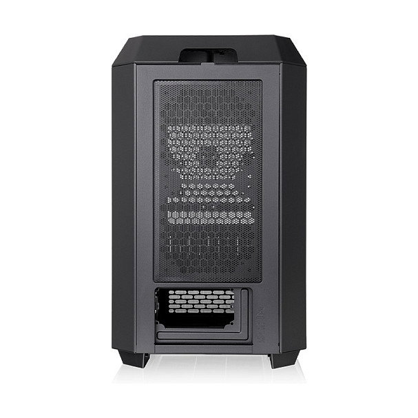 Thermaltake The Tower 250 Mini Torre para PC, Chasis Negro y Blanco Mini-ITX con Ventana Lateral y Pantalla LCD de 3.9 Pulgadas, SPCC, 7.1 kg