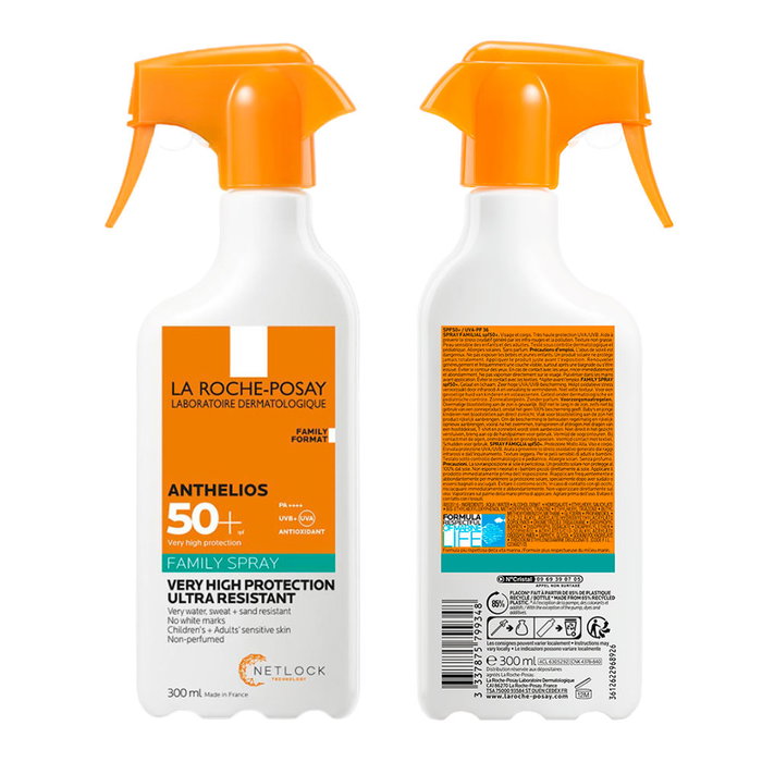 La Roche-Posay Anthelios Spray Invisible SPF50+ Protector Solar Familiar 300 ml Resistente al Agua