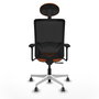 PIQUERAS Y CRESPO Silla de oficina Zulema Naranja y Negro