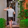 Kinzo Mosquitera para Puertas y Ventanas 220 x 100 cm, Tela Poliéster Resistente con Cierre Magnético y Sistema Fácil Fijación