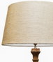 DKD Home Decor Lámpara de pie de madera y yute tallado natural
