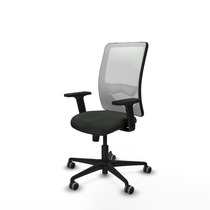 PIQUERAS Y CRESPO Silla de oficina Zulema con Mecanismo Sincro, Tela Negra y Malla Blanca PIQUERAS Y CRESPO Silla de oficina Zulema con Mecanismo Sincro, Tela Negra y Malla Blanca
