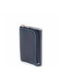 Piquadro Blue Square Tarjetero de Cuero Azul con Sistema Deslizante