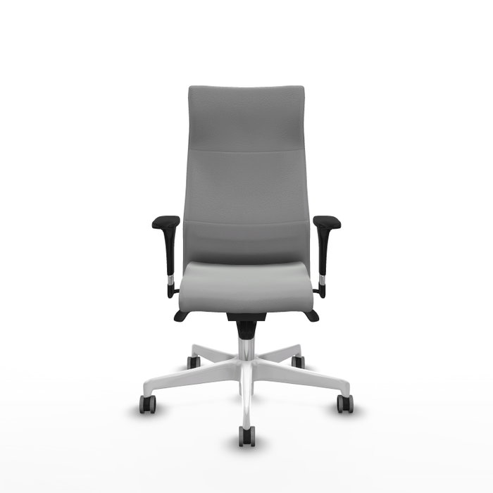 PIQUERAS Y CRESPO Sillón Albacete Gris Claro con Mecanismo Sincro y Base Blanca PIQUERAS Y CRESPO Sillón Albacete Gris Claro con Mecanismo Sincro y Base Blanca