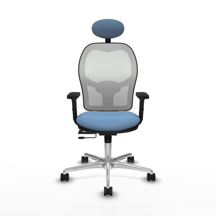 PIQUERAS Y CRESPO Silla de oficina Jorquera con mecanismo Sincro/Traslack, Azul cielo y Blanco PIQUERAS Y CRESPO Silla de oficina Jorquera con mecanismo Sincro/Traslack, Azul cielo y Blanco