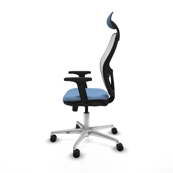 PIQUERAS Y CRESPO Silla de oficina Jorquera con mecanismo Sincro/Traslack, Azul cielo y Blanco PIQUERAS Y CRESPO Silla de oficina Jorquera con mecanismo Sincro/Traslack, Azul cielo y Blanco