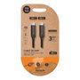 Tech One Tech Cable USB-C a USB-C 20-60W 3A Power Delivery, Nylon Trenzado, 1m, Negro, para Móviles, Tablets, Carga Rápida y Datos