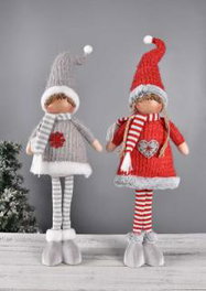 DKD Home Decor Figura de Poliéster 17x9x79 cm, Set de 2 Unidades, Gris y Blanco