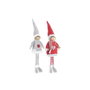 DKD Home Decor Figura de Poliéster 17x9x79 cm, Set de 2 Unidades, Gris y Blanco
