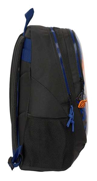 Mochila Escolar Naruto Ninja Azul Negro 32 x 44 x 16 cm