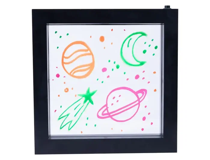 Wondee Marco de mensajes con efecto luz neón iluminado 235x42x245 mm