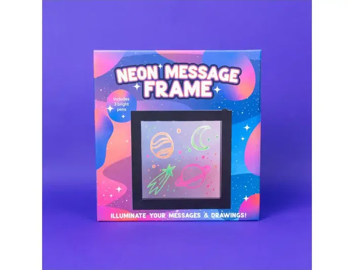 Wondee Marco de mensajes con efecto luz neón iluminado 235x42x245 mm