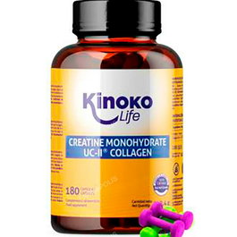 KINOKO LIFE Creatina Monohidratada 3000 mg con Colágeno UC-II