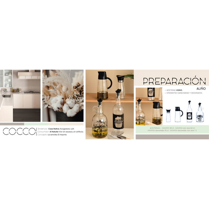 Quid Aceitera de Vidrio Cocco 300 mL (12 Unidades) inevitable