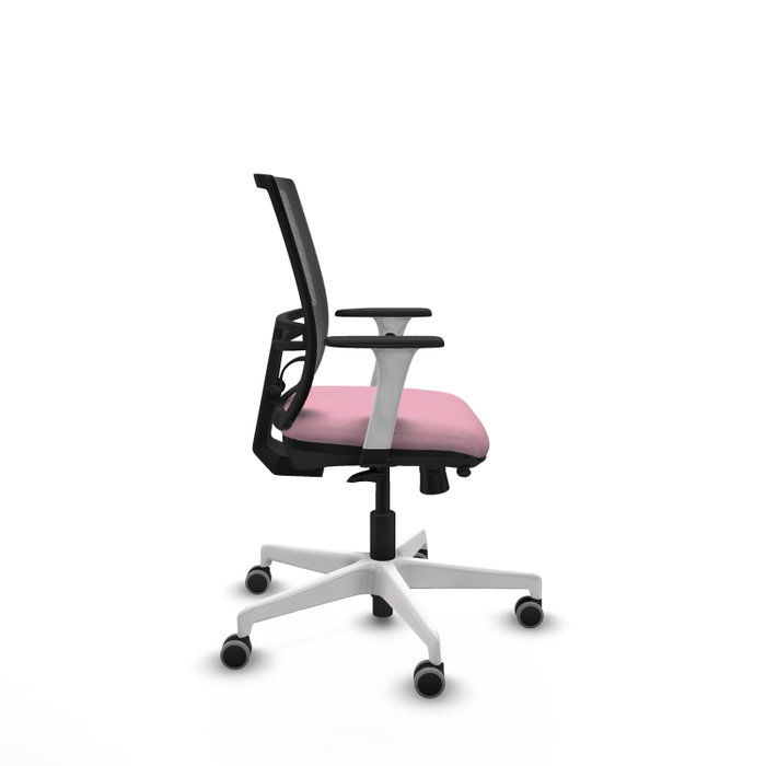 PIQUERAS Y CRESPO Silla de oficina Yunquera Rosa con mecanismo Sincro/Traslack