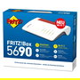 AVM FRITZ!Box 5690 Router Wi-Fi 7 (802.11be) Doble Banda 2.4 GHz/5 GHz, 4 Puertos Gigabit LAN, Rojo y Blanco, Router de Sobremesa