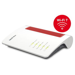 AVM Router 5690 (20003096) - Router Inalámbrico WiFi de Doble Banda, Blanco y Rojo