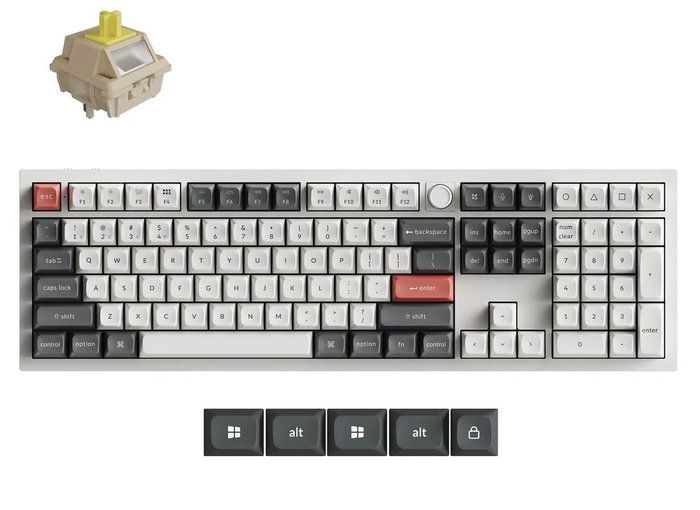 Keychron Q6U-P4 Teclado Gaming 100% Milk POM Banana Switch RGB Hot-Swap 8K Keychron Q6U-P4 Teclado Gaming 100% Milk POM Banana Switch RGB Hot-Swap 8K
