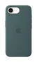 Apple MD3X4ZM/A Funda de silicona para iPhone 16e (6.1") - Verde lago - Protección contra caídas y arañazos, silicona reciclada