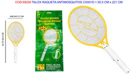 TALOX Raqueta Antimoscquitos CX001D 6W 50.5 cm x 221 cm