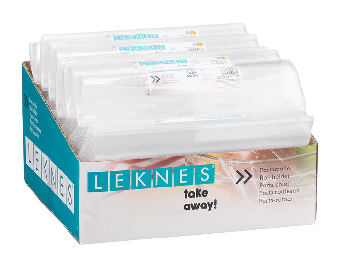LEKNES Portarrollo Film Transparente Leknes 33 x 5 x 8.2 cm Plástico PP Transparente (Set de 24)