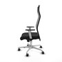 PIQUERAS Y CRESPO Sillón Albacete Negro con Mecanismo Sincro y Base de Aluminio