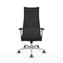 PIQUERAS Y CRESPO Sillón Albacete Negro con Mecanismo Sincro y Base de Aluminio
