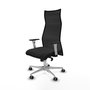 PIQUERAS Y CRESPO Sillón Albacete Negro con Mecanismo Sincro y Base de Aluminio