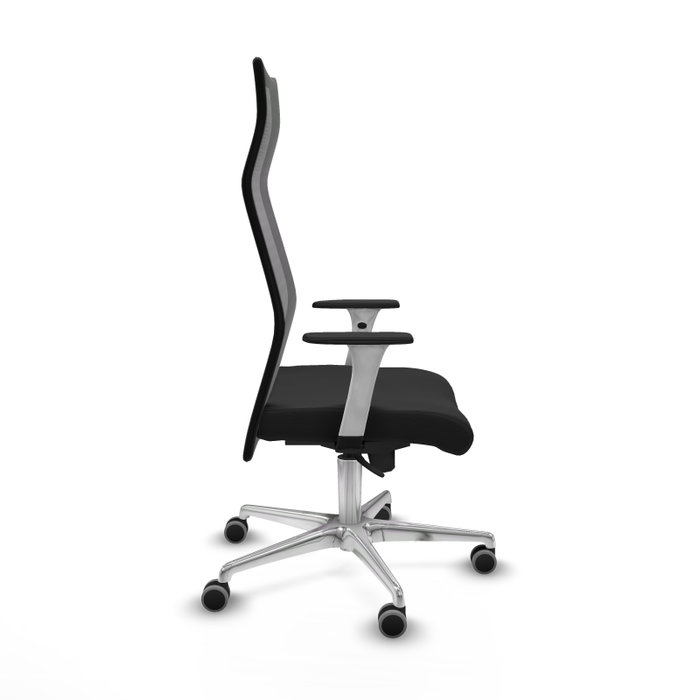 PIQUERAS Y CRESPO Sillón Albacete Negro con Mecanismo Sincro y Base de Aluminio PIQUERAS Y CRESPO Sillón Albacete Negro con Mecanismo Sincro y Base de Aluminio