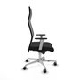 PIQUERAS Y CRESPO Sillón Albacete Negro con Mecanismo Sincro y Base de Aluminio